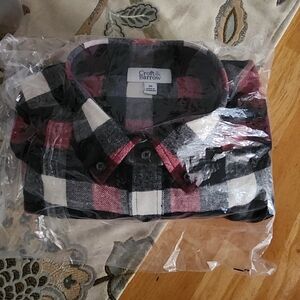 Croft & Borrow Mens Shirt Size M Red FLannel Long Sleeve